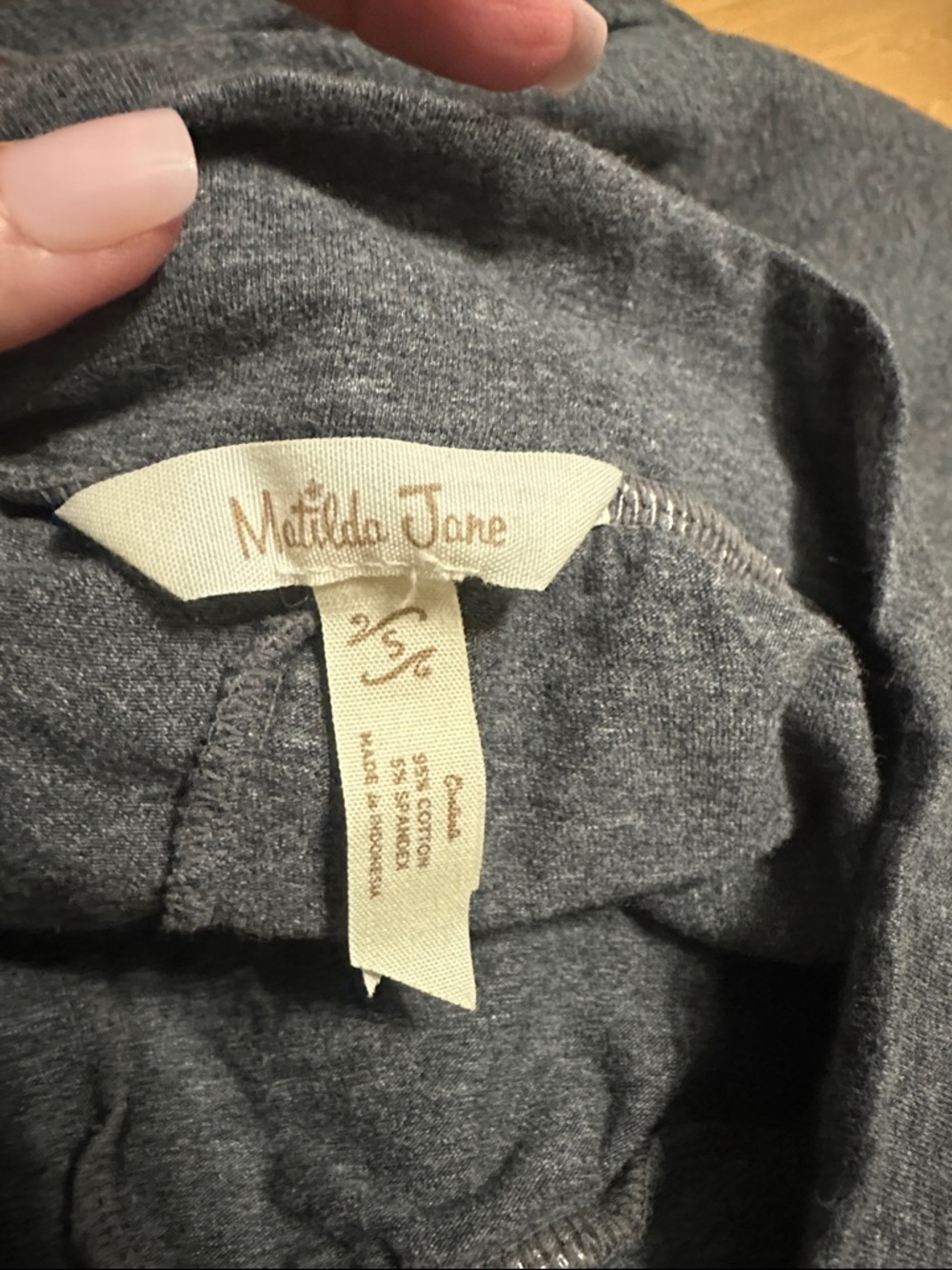 Matilda Jane Golden & Gray Knit Top medium with Matching Gray Ruffle Pants small - Picture 4 of 6